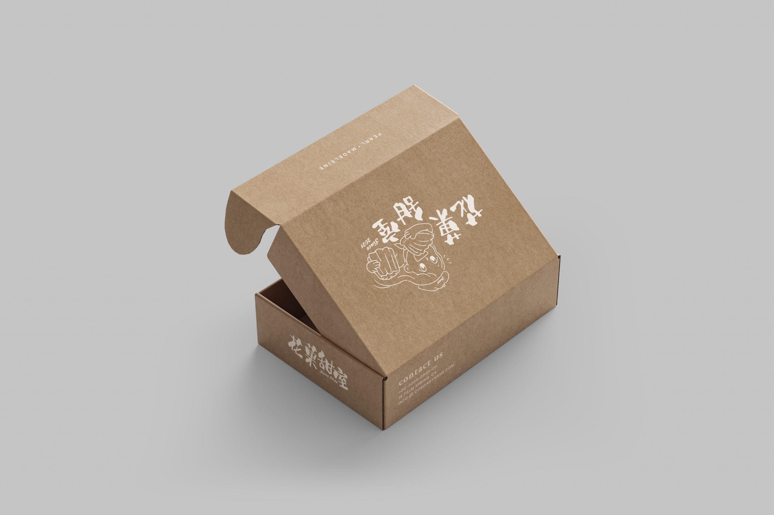 包裝模擬 - 花菓甜室pearl LOGO設計案