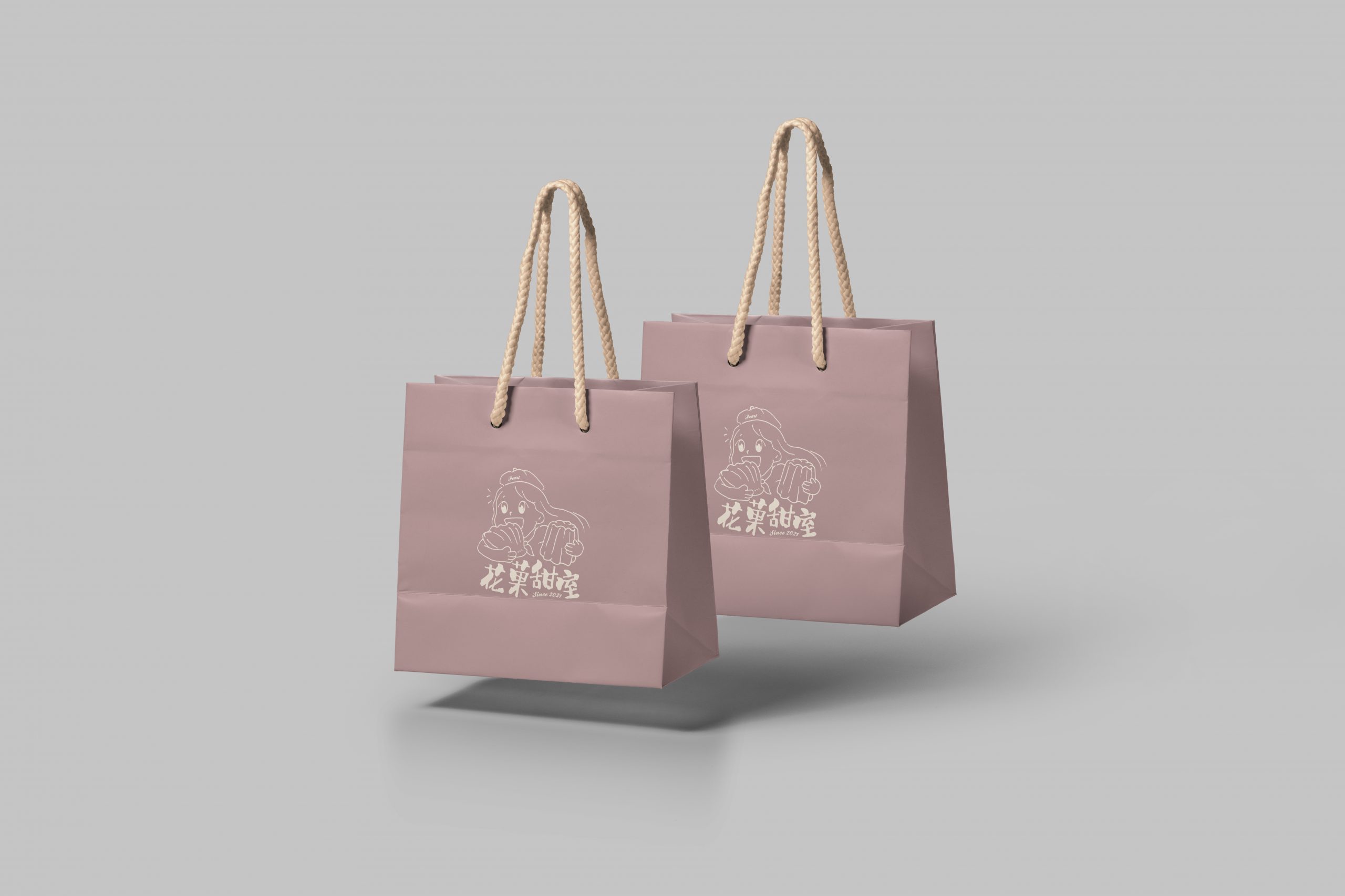 提袋模擬 - 花菓甜室pearl LOGO設計案